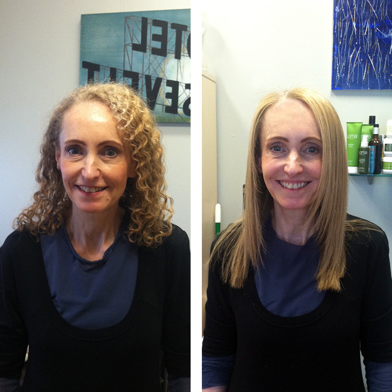 Keratin before and after